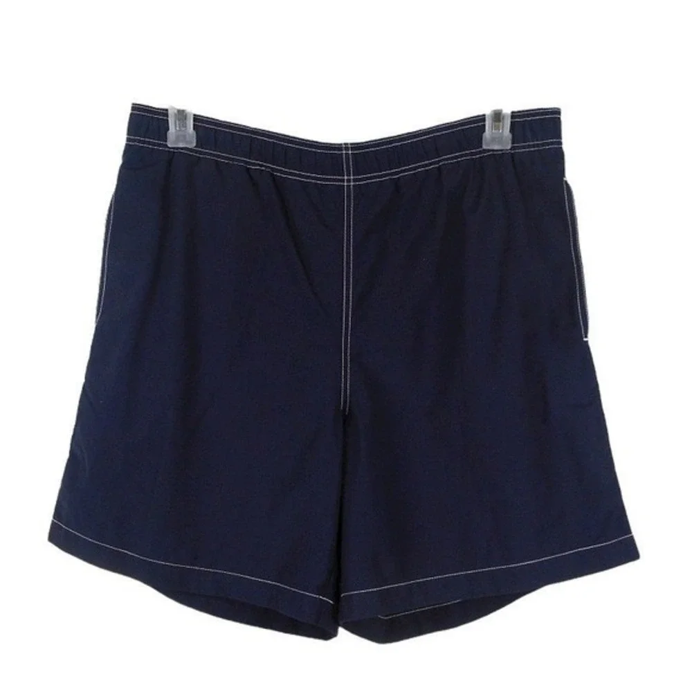 Grant Thomas Mens Swim Trunks M Blue Elastic Waist Mesh Lined Pockets Drawstring
